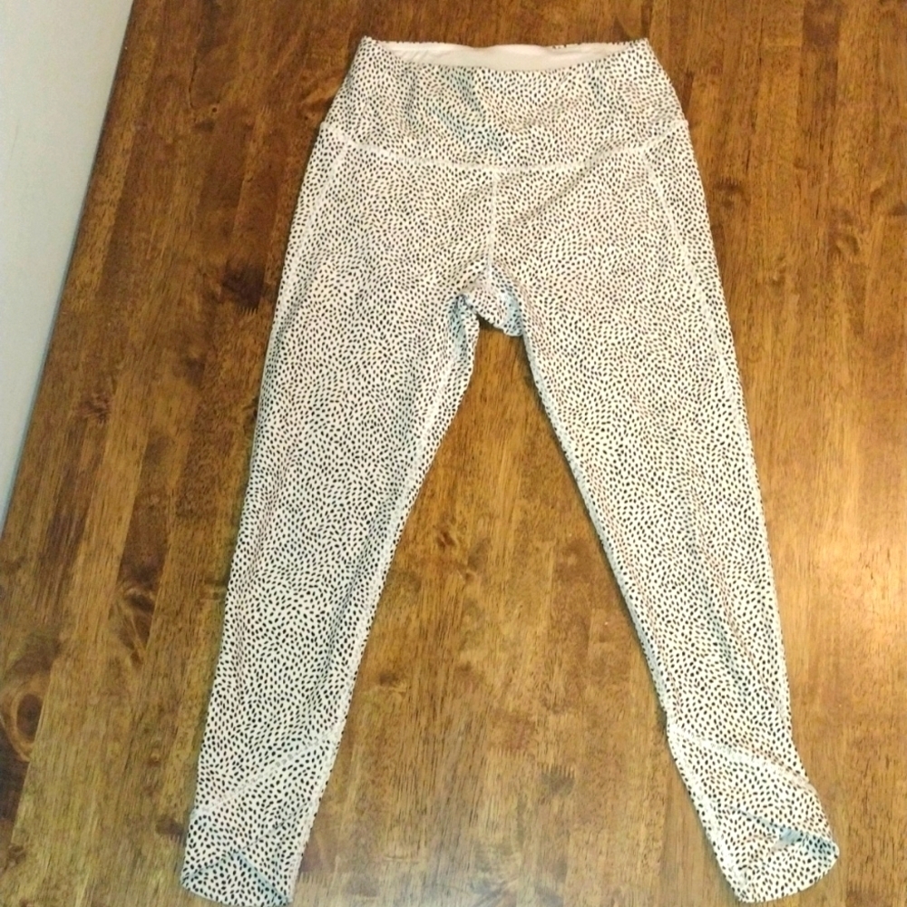 Calia Cream with Black Polkadot/Speckles Stay Powerful Leggings